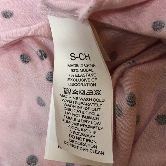 Kate Spade New York Scattered Dot PJ Tank Top SMALL Pink Polka Black Soft Bow - Picture 4 of 8